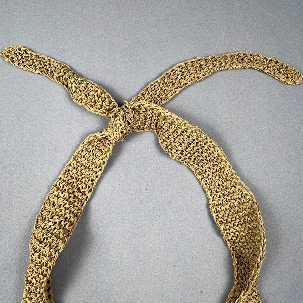 Beach‎ Tote Straw Knit Shoulder Bag Womens Tan Woven Boho Summer Vacation Travel
